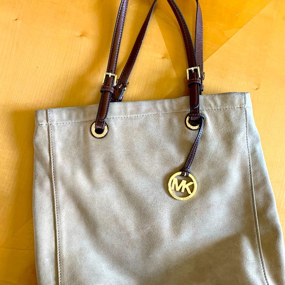 Tan Suede MK purse - Picture 1 of 6